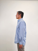 Maus & Hoffman Light Blue Double Pocket Western Button Up Shirt