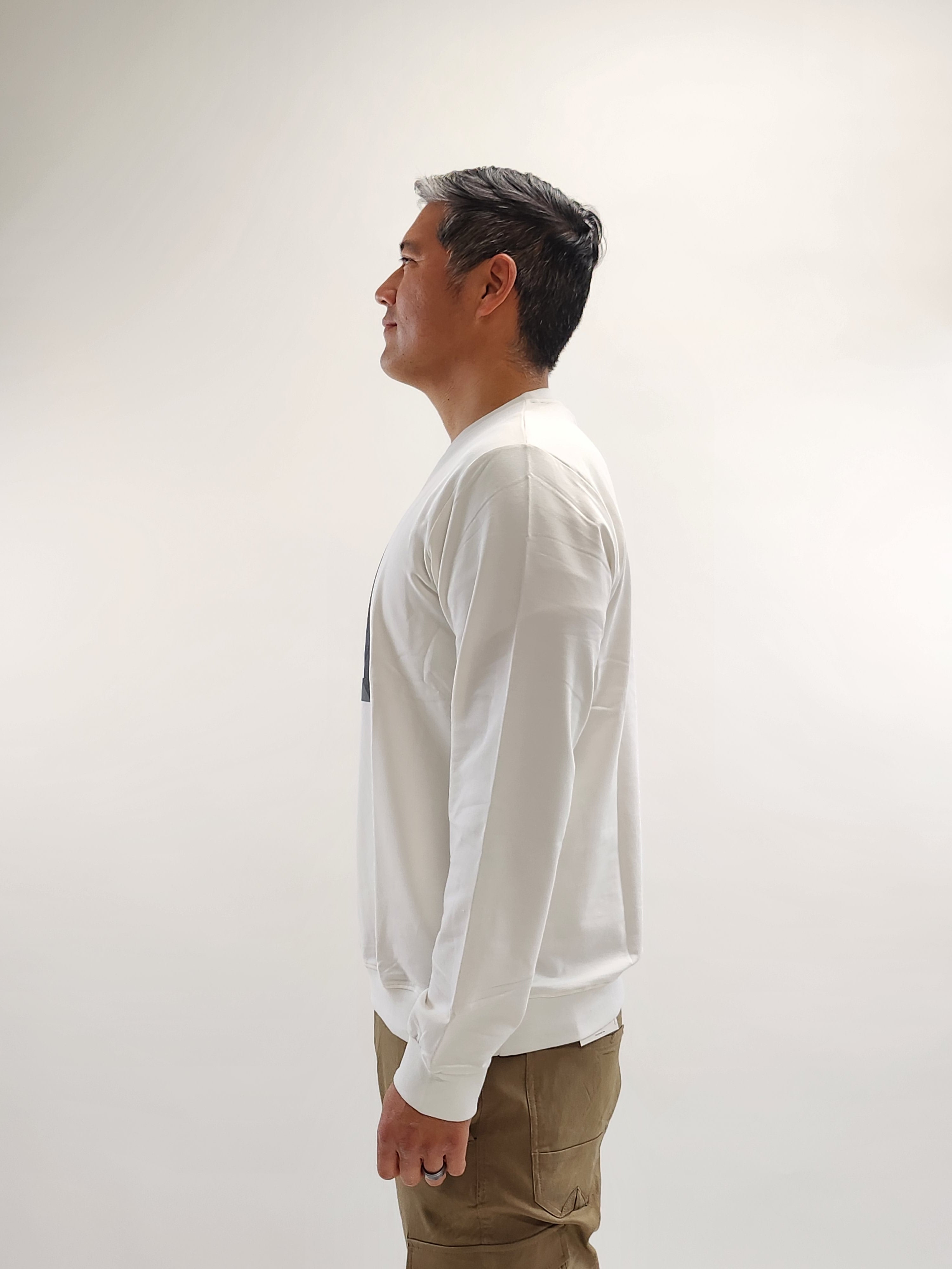 Wholesale,Jakamen, Jakamen White Graphic Print Long Sleeve Sweatshirt, White, Small-40-TagSMedium-42-TagMLarge-46-TagXLExtra Large-48-TagXXLMedium-43-TagL