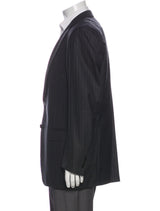 Ermenegildo Zegna Charcoal Pinstripe Wool Blazer