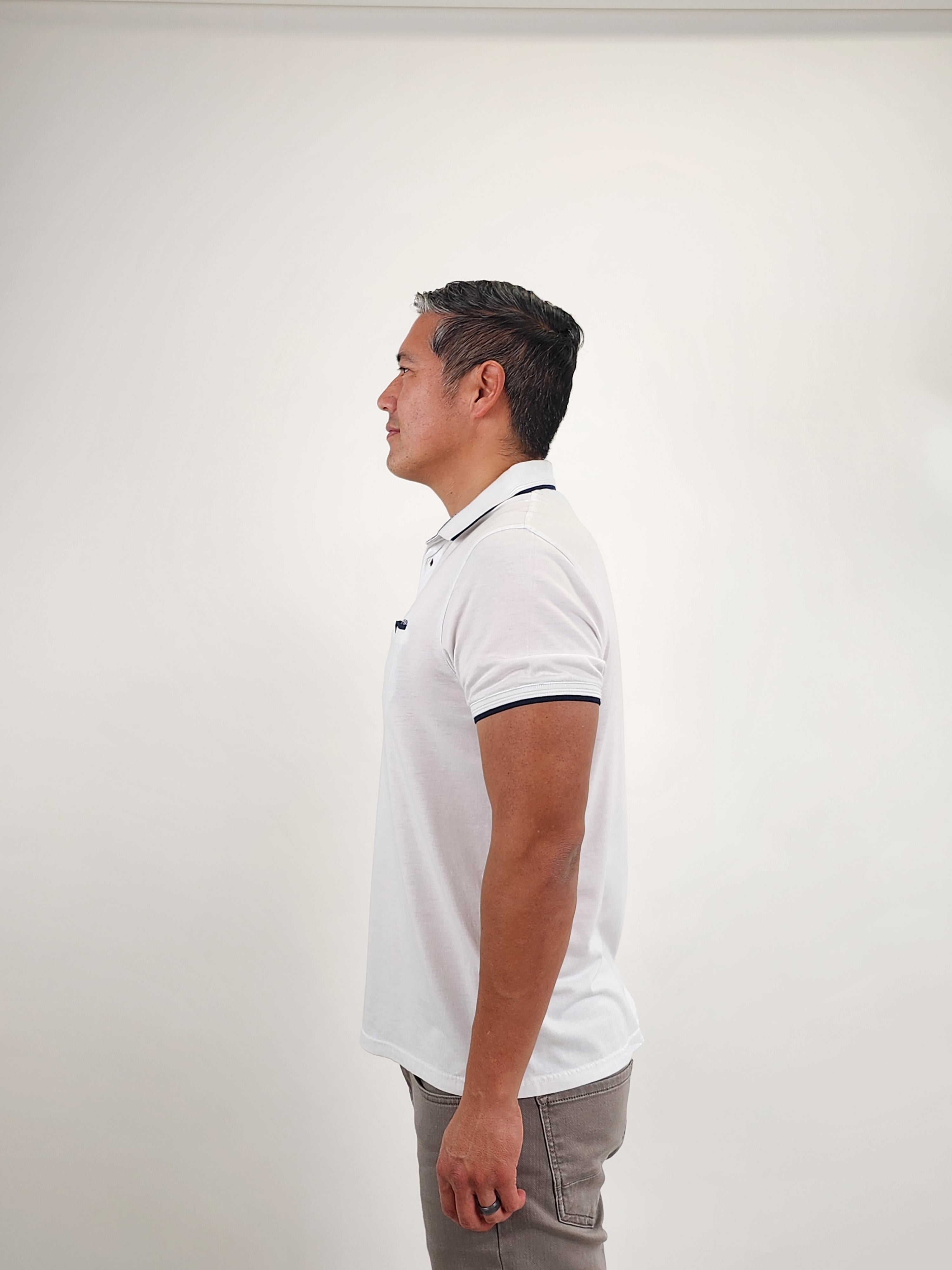 The RealReal,Ted Baker, Ted Baker White Tipped Collar Polo, White, Medium-42-TagL