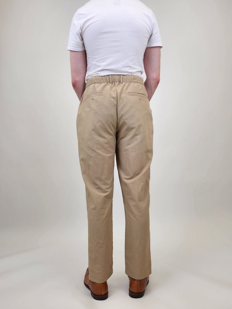 Sons + Fathers Tan Relaxed Nylon Trousers
