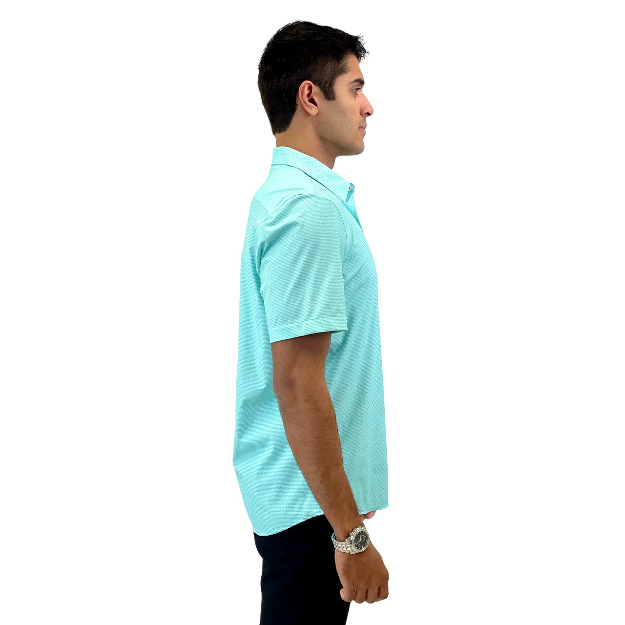 Wholesale,Flag & Anthem, Flag & Anthem Mint Geo Print Performance Short Sleeve Shirt, Green, Large-46-TagL