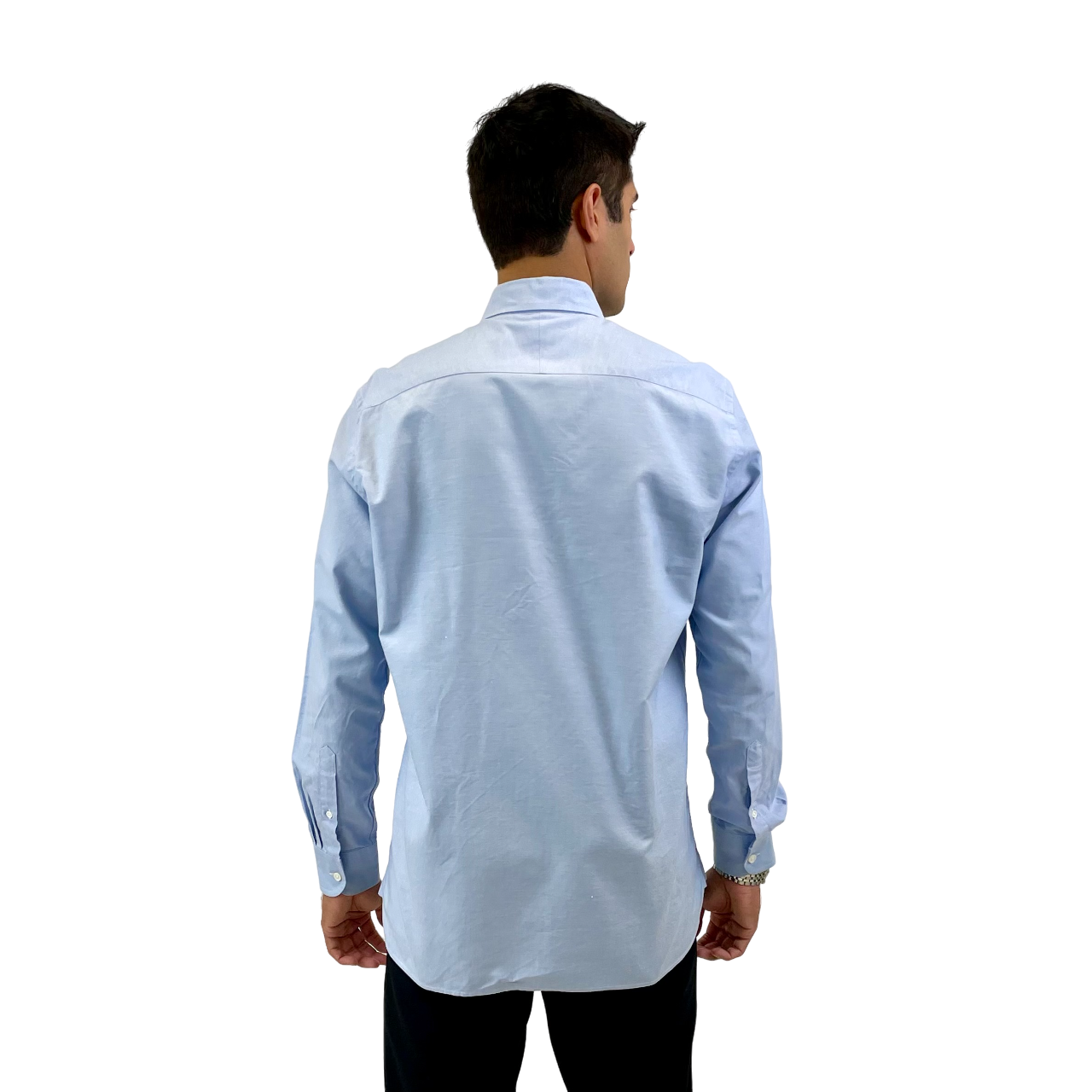 RealReal,Dunhill, Dunhill Blue Button-Down Collar Long Sleeve Dress Shirt, Blue, Large-45-TagL