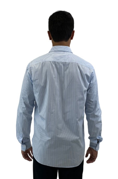 The RealReal,IRO, IRO Light Blue Striped Long Sleeve Button Up, Blue, Large-47-TagL