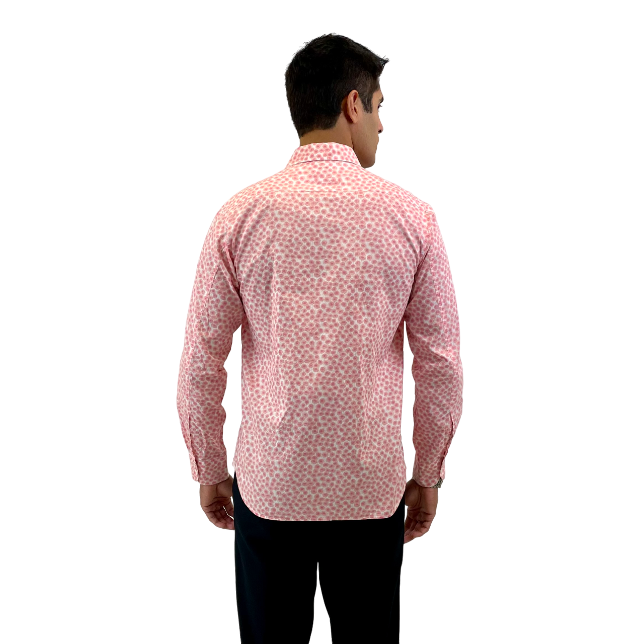 RealReal,Agnes B, Agnes B. Pink Floral Polka Dot Print Long Sleeve Dress Shirt, Pink, Medium-41-TagS