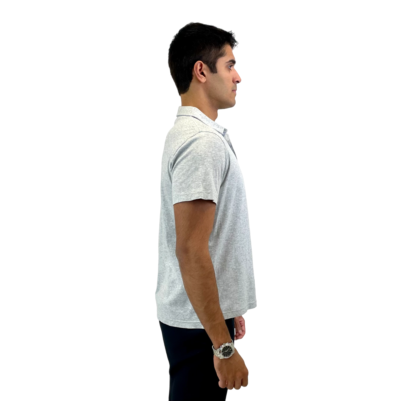 The RealReal,Raffi, Raffi Light Grey Short Sleeve Polo, Grey, Medium-45-TagL