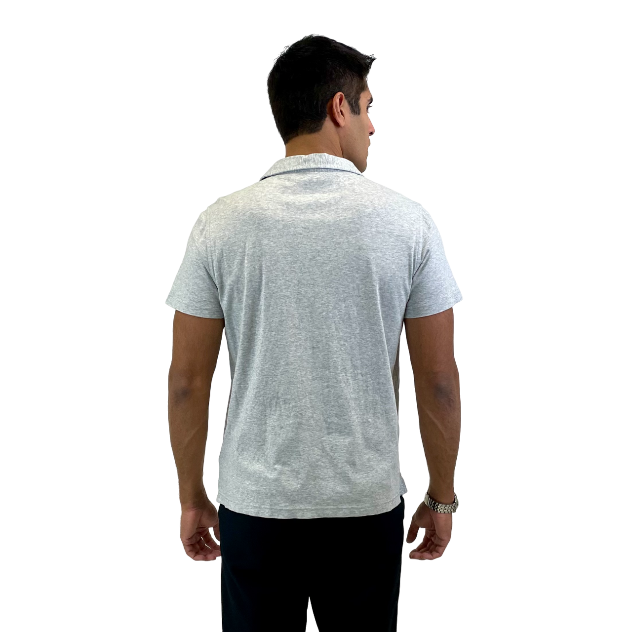 The RealReal,Raffi, Raffi Light Grey Short Sleeve Polo, Grey, Medium-45-TagL