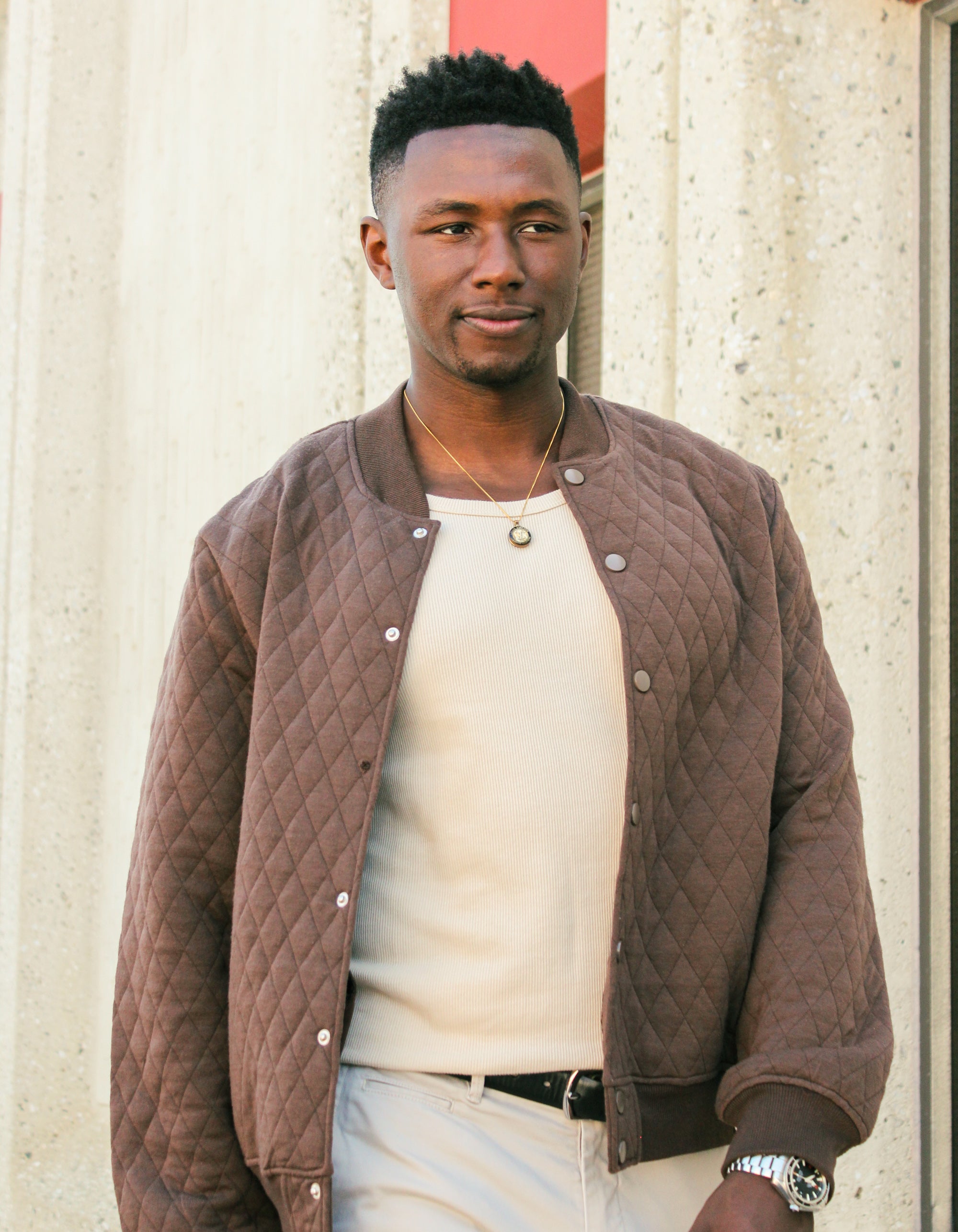 Other,Sovereign Code, Sovereign Code Brown Diamond Quilted Yale Cardigan, Brown, Medium-44-TagMLarge-46-TagLSmall-42-TagSExtra Large-50-TagXL