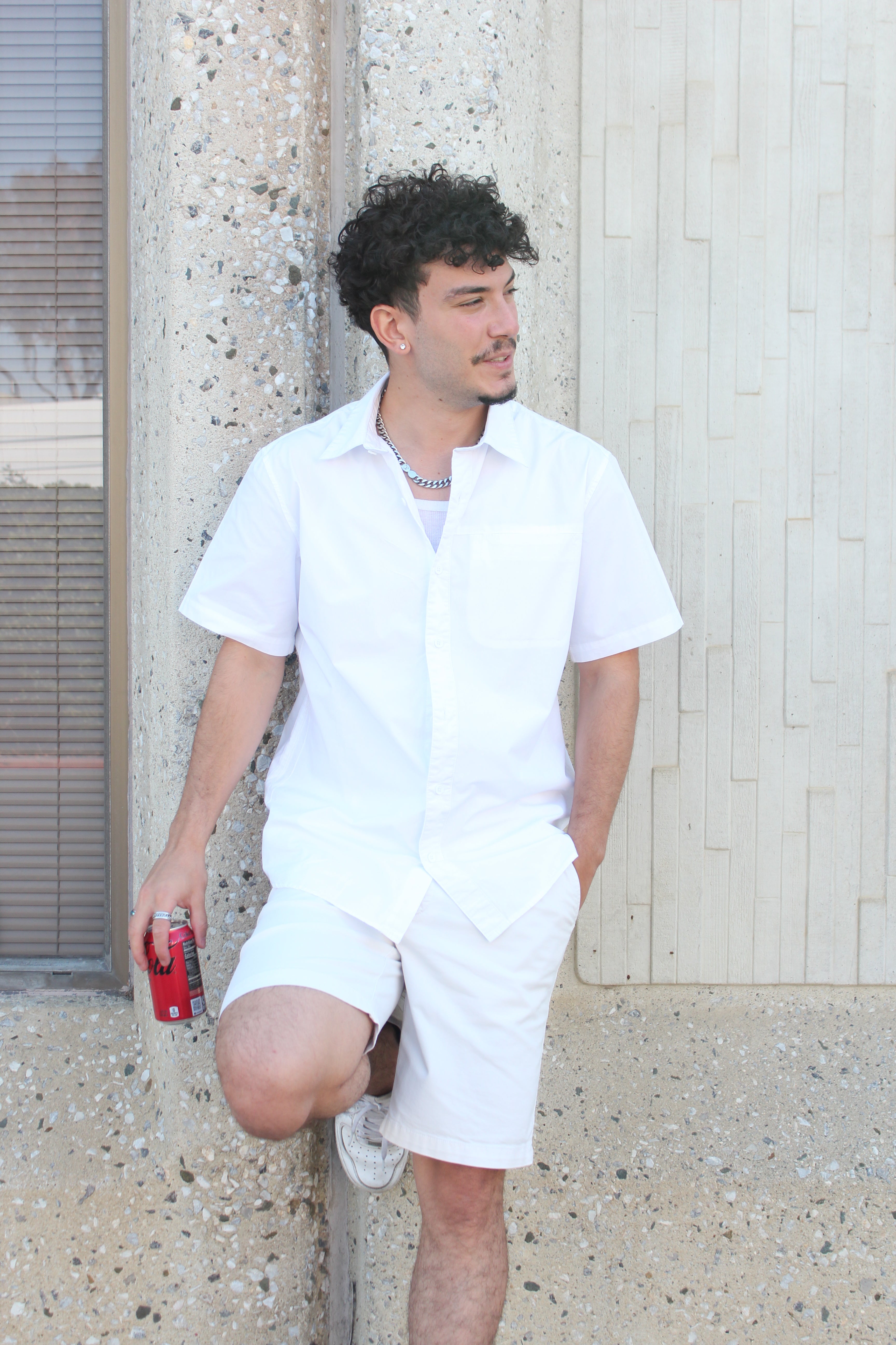 Nordstorm Rack,NN07, NN07 White Linen Blend Short Sleeve Button Up Shirt, White, Medium-42-