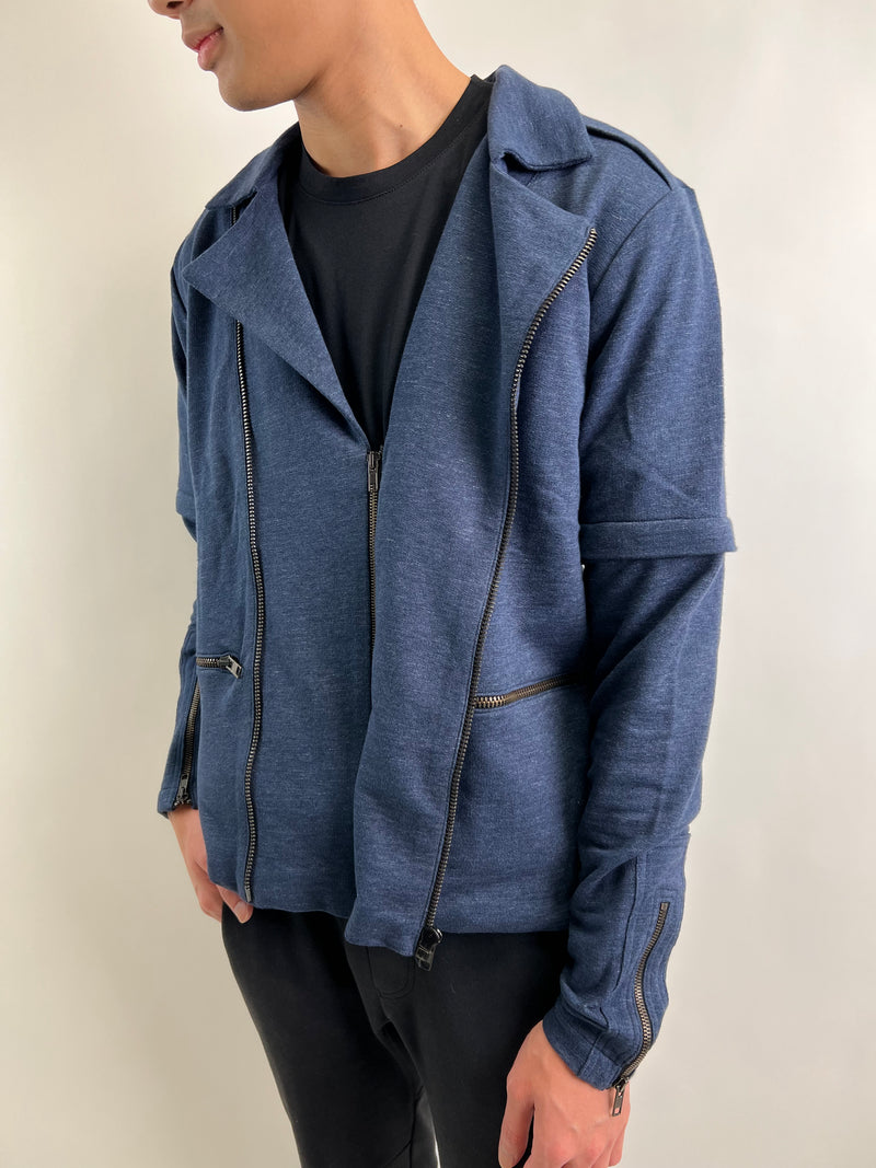 Reese De Luca Navy Jacket with Removable Sleeves