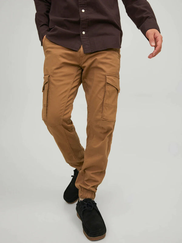 Jack & Jones Caramel Brown Tapered Cargo Pants