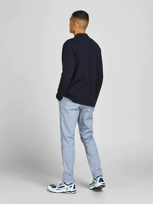 Jack & Jones Pastel Blue Grey Tapered Slim Fit Chinos