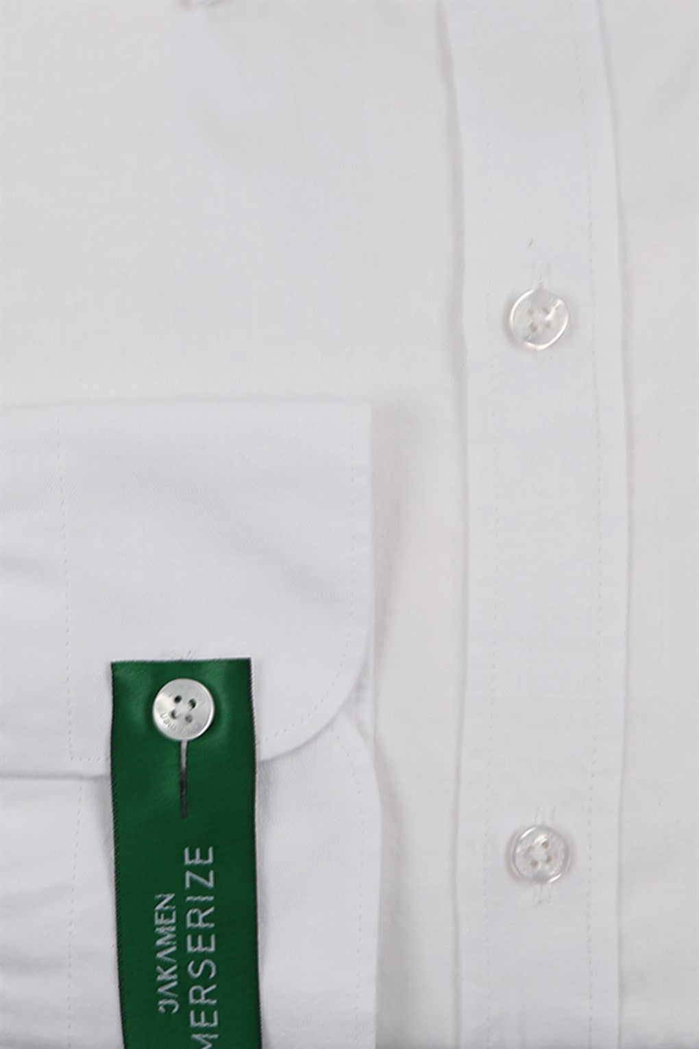 Wholesale,Jakamen, Jakamen White Textured Patchwork Print Long Sleeve Button Up Shirt, White, Large-45-TagXL