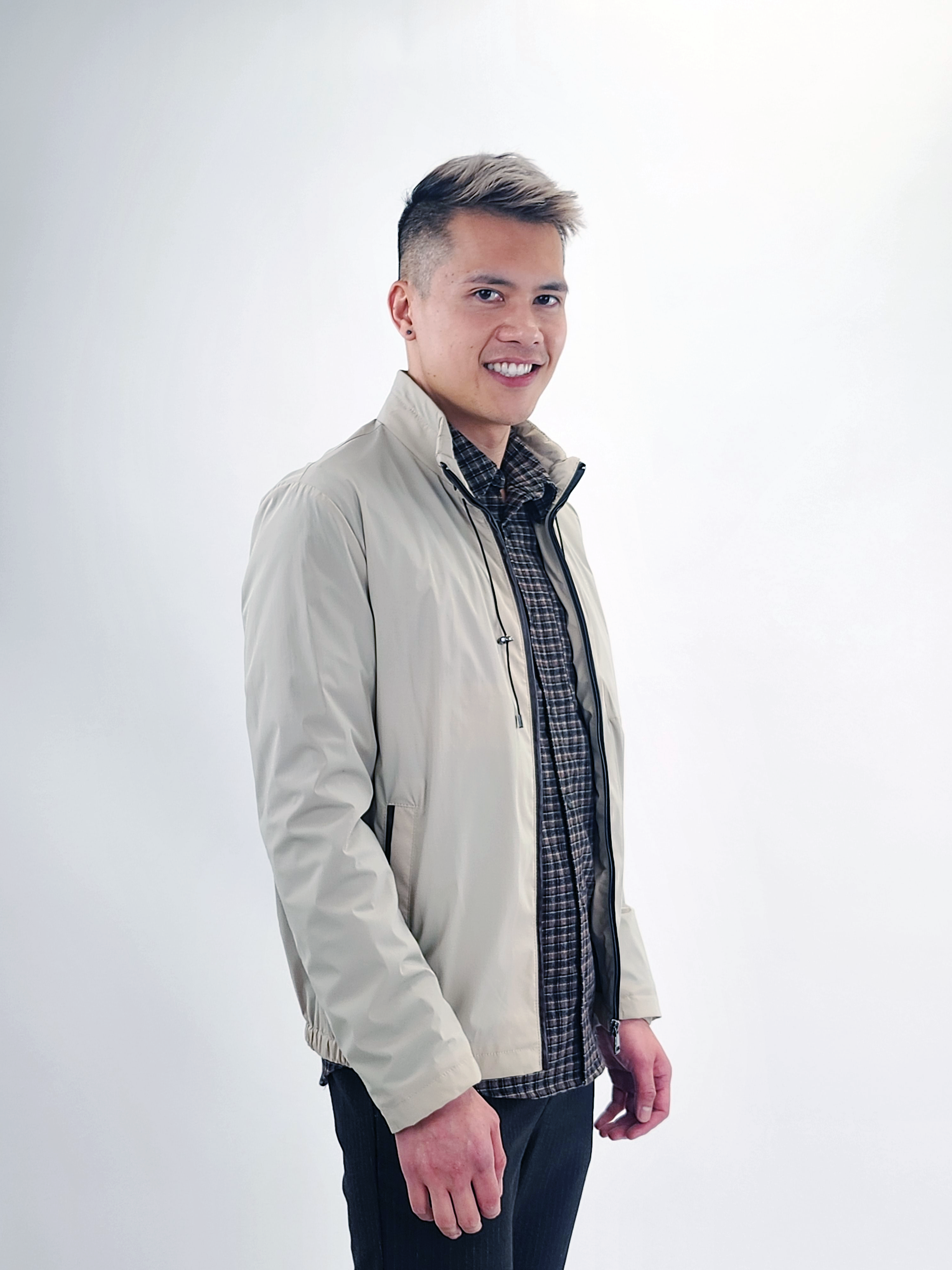 Wholesale,Jakamen, Jakamen Khaki Full Zip Wind Jacket, Tan, Large-46-Tag54