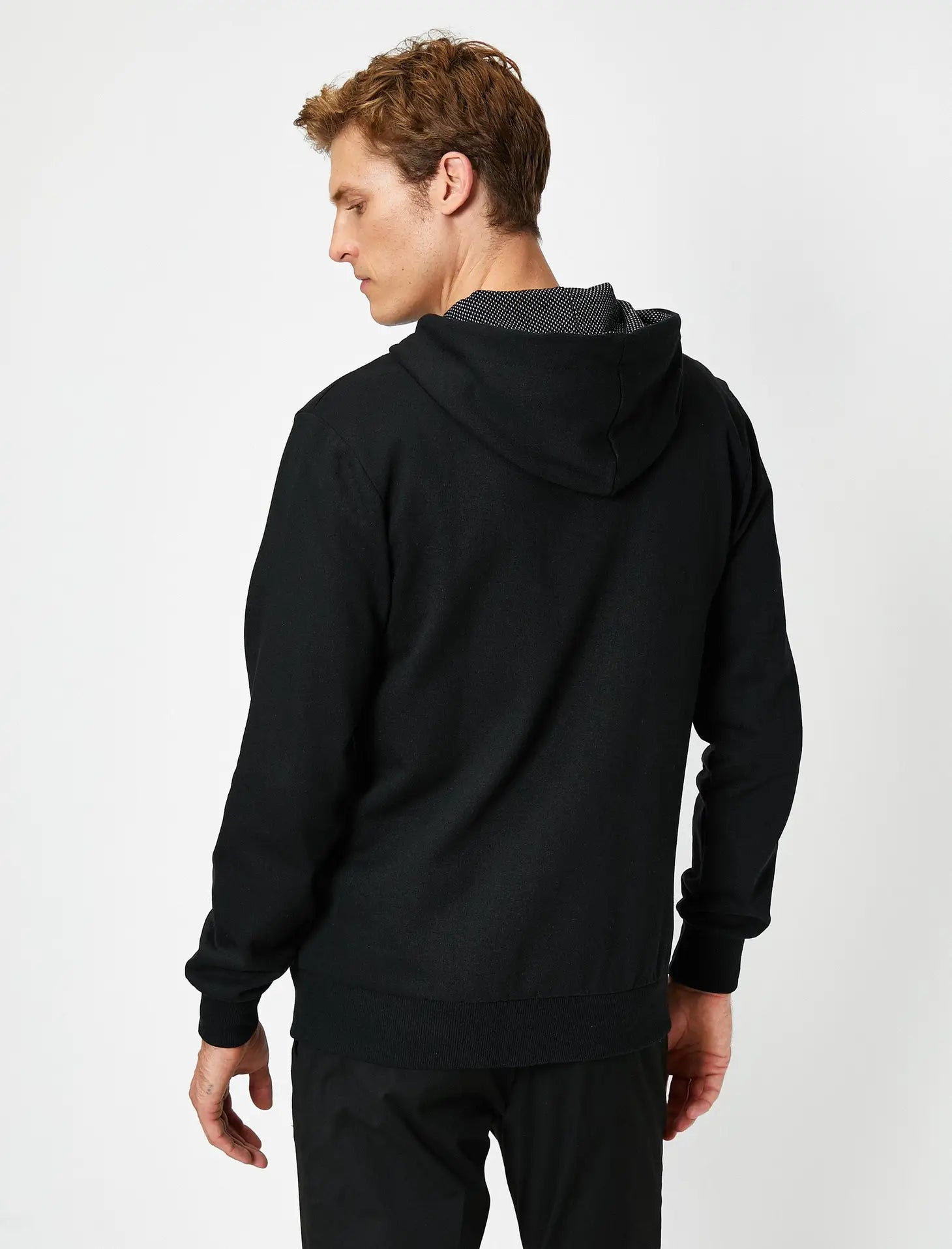 Faire,Koton, Koton Black Full Zip Hoodie, Black, Extra Extra Large-44-TagXXL