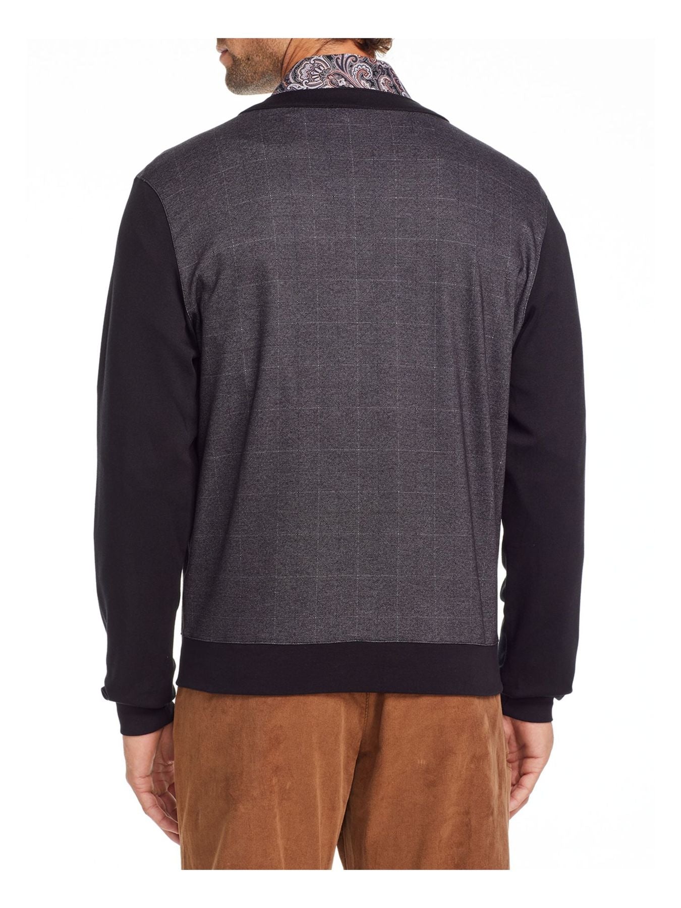 Bobbi + Bricka,Tallia, TALLIA Grey Colorblock Cardigan, Black, Medium-44-TagM