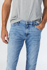 Mavi Blue Medium Wash Zach Straight Leg Denim Jeans