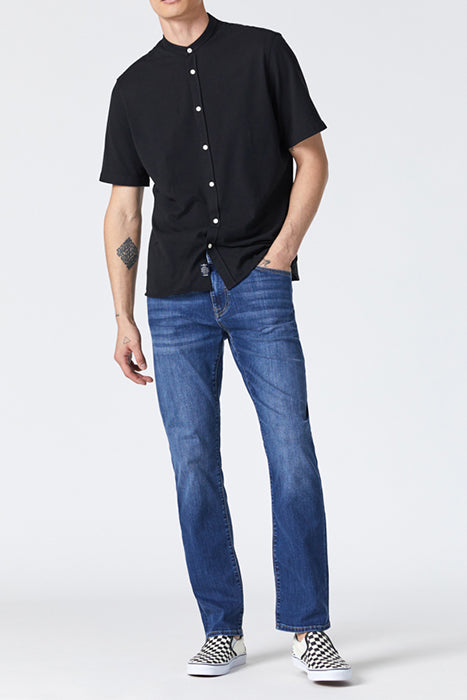 Mavi Dark Wash Zach Straight Leg Denim Jeans