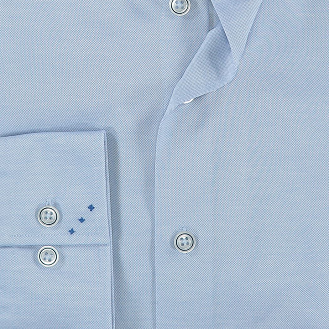 Brand Partner,R2 Amsterdam, R2 Amsterdam Light Blue Cotton Poly Knit Long Sleeve Button Up Shirt, Blue, Extra Extra Large-56-TagXXL