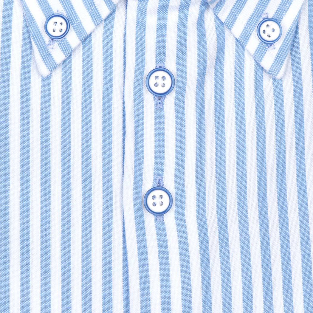 Brand Partner,R2 Amsterdam, R2 Amsterdam White And Light Blue Vertically Striped Long Sleeve Button Up Shirt, White, Large-45-Tag41