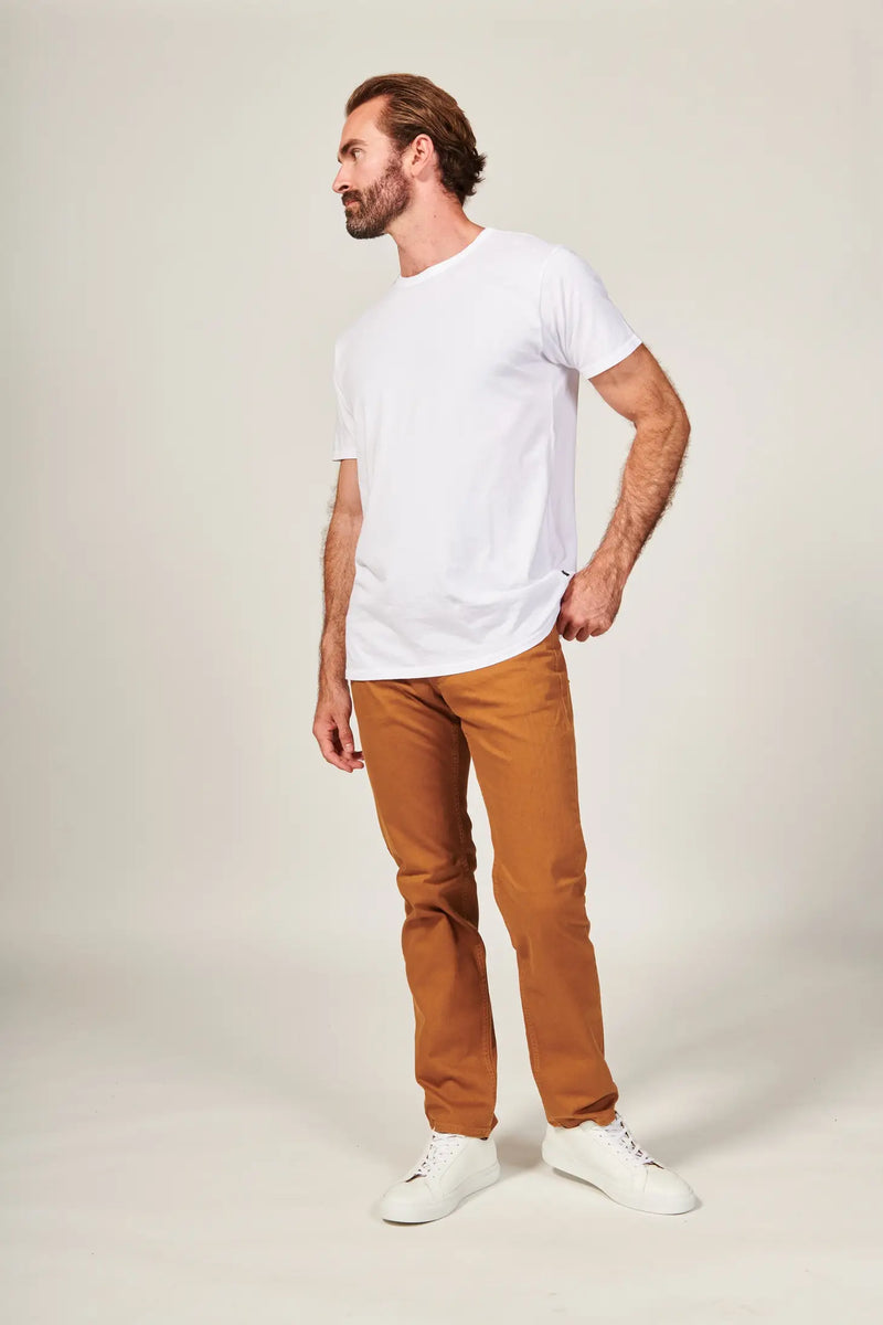 Rustic Dime Caramel Brown Slim Straight Denim Jeans