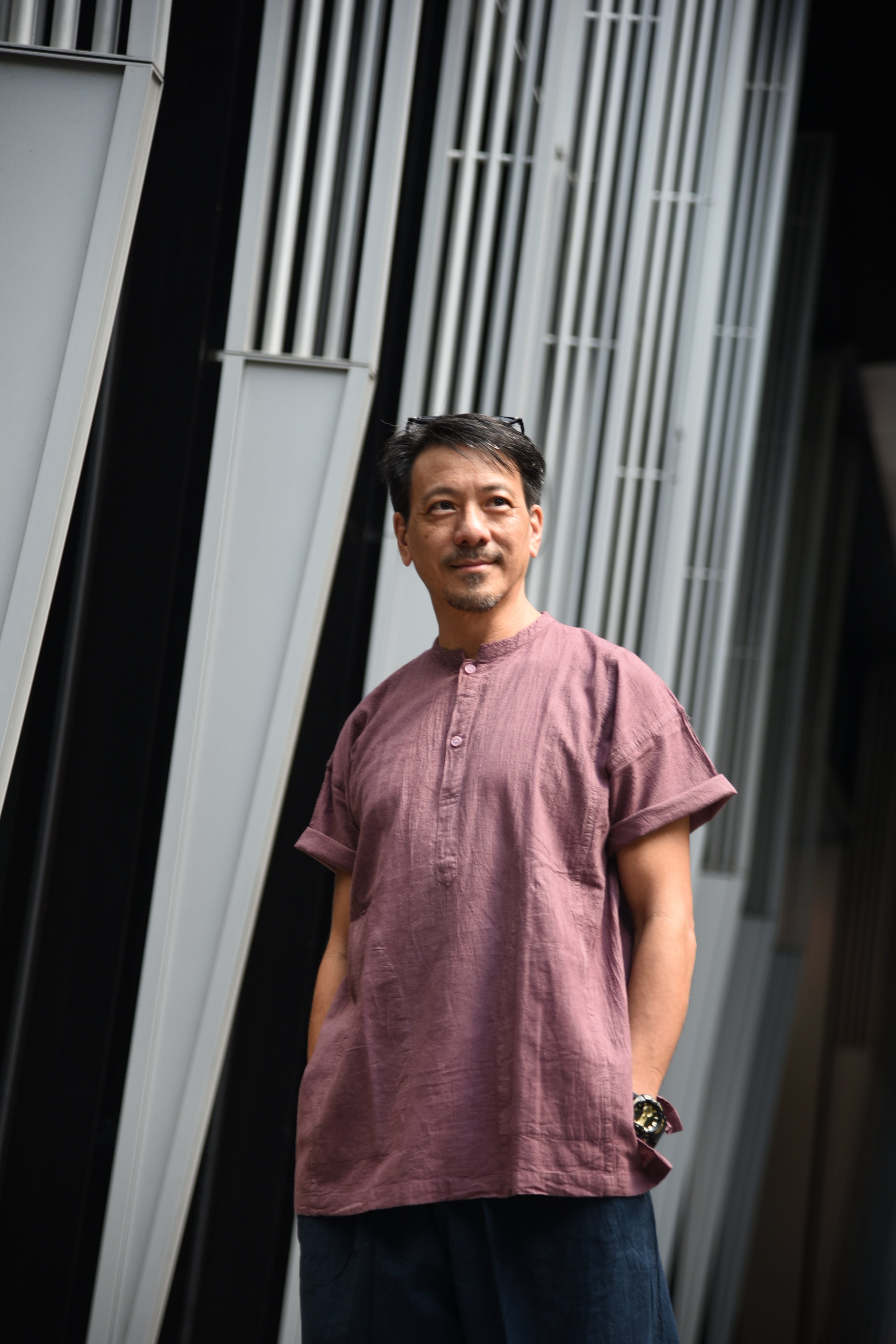 Brand Partner,Shixi, Shixi Brick Red Linen Tunic, Red, Medium-48-TagM