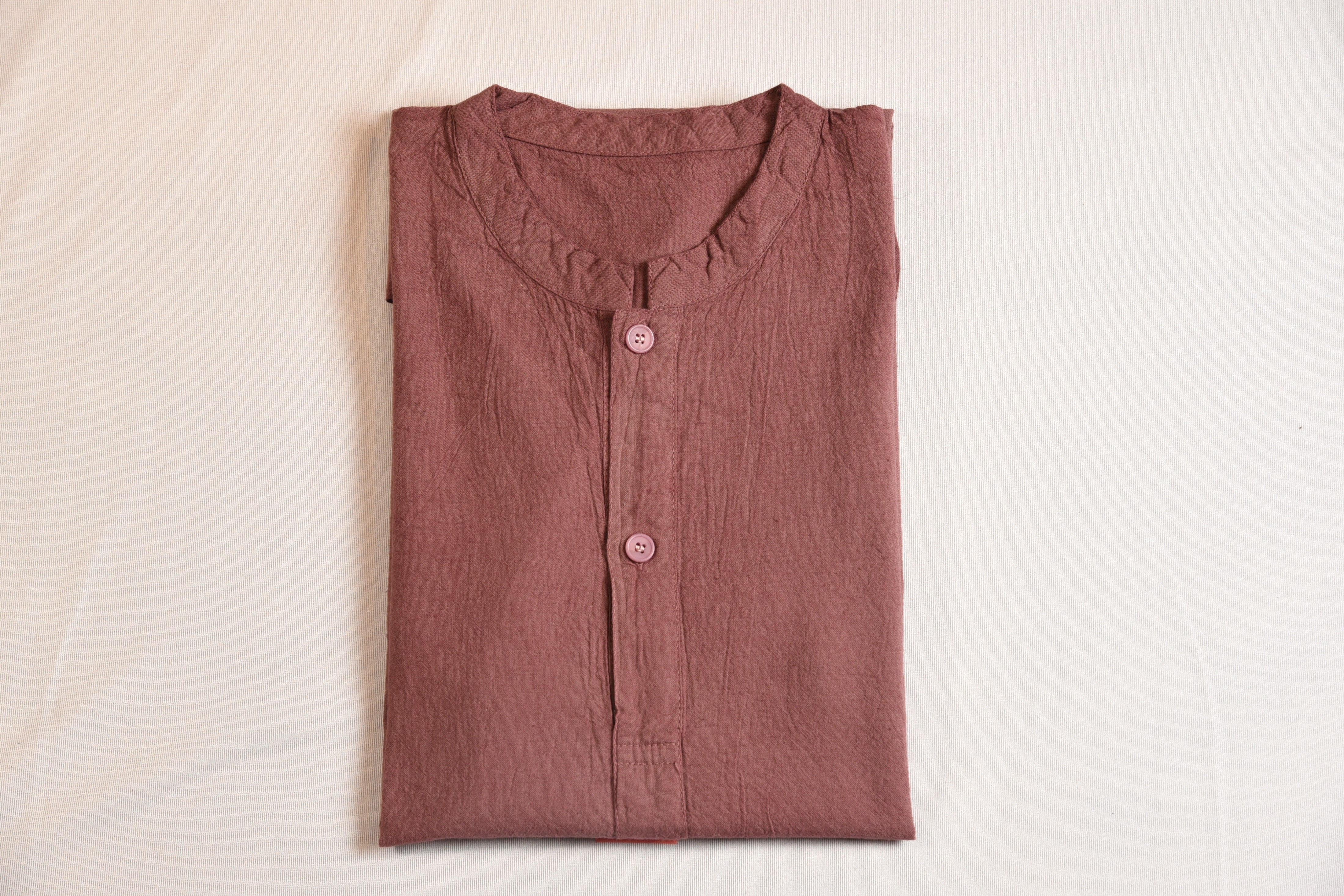Brand Partner,Shixi, Shixi Brick Red Linen Tunic, Red, Medium-48-TagM