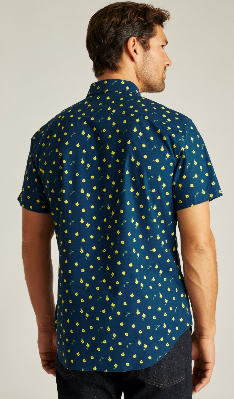 Wholesale ,Bonobos, Bonobos Navy Floral Stretch Short Sleeve Shirt, Blue, Medium-43-TagM