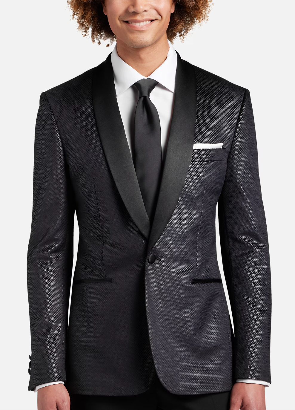Other,Egara, Egara Black Slim Fit Shawl Lapel Velvet Blazer, Black, Medium-40-TagM