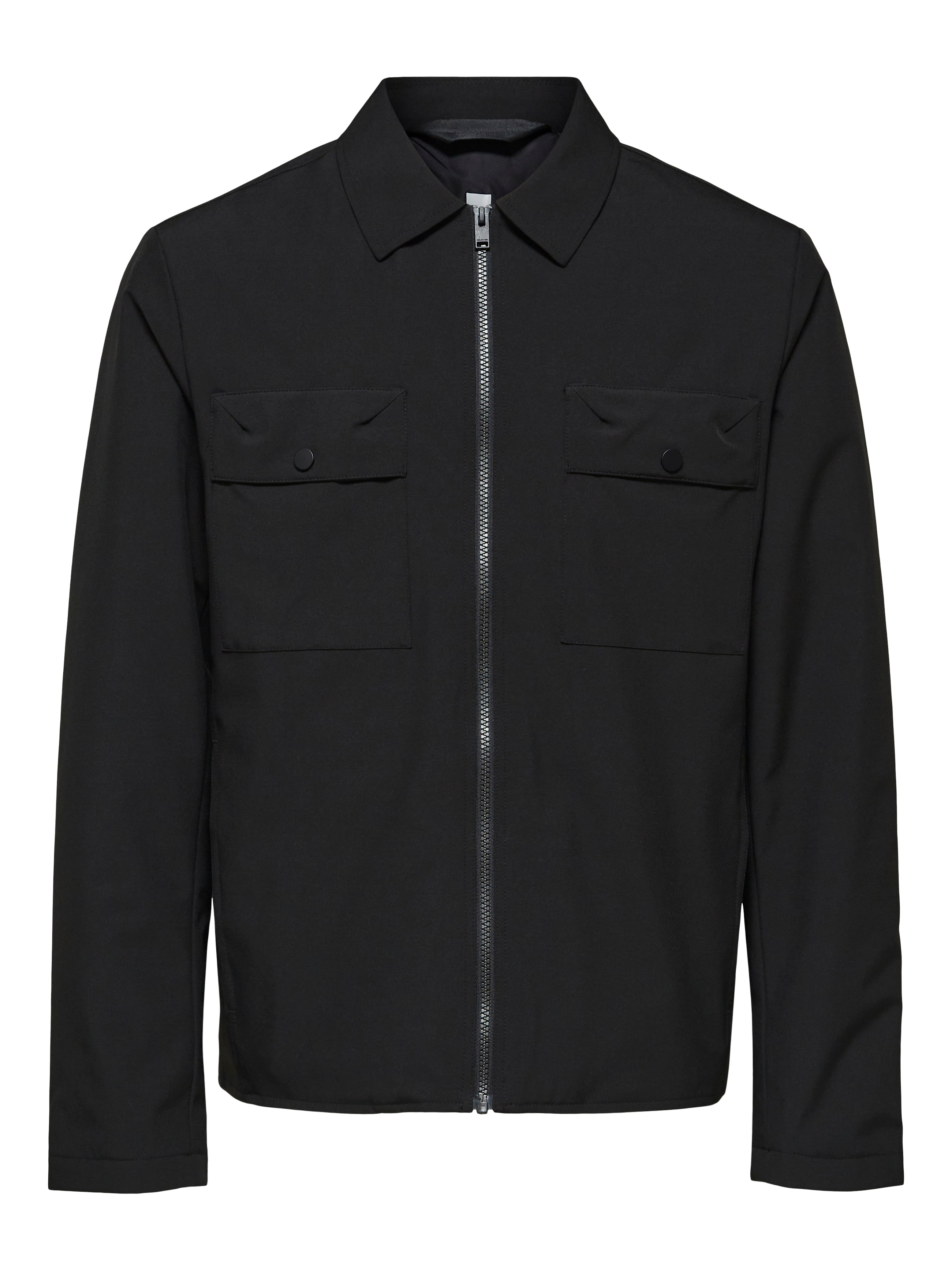 Wholesale,Selected Homme, Selected Homme Black Zip Up Jacket With Double Chest Pockets, Black, Large-47-TagL