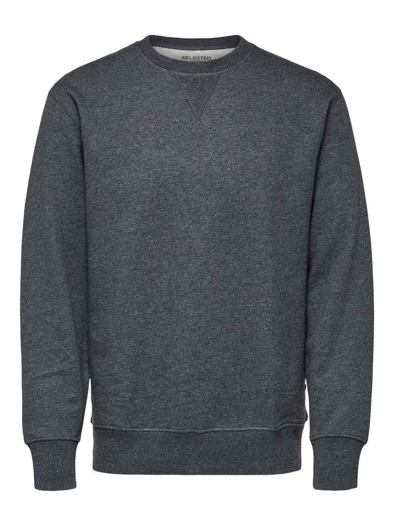 Selected Homme Charcoal Grey Crewneck Sweatshirt