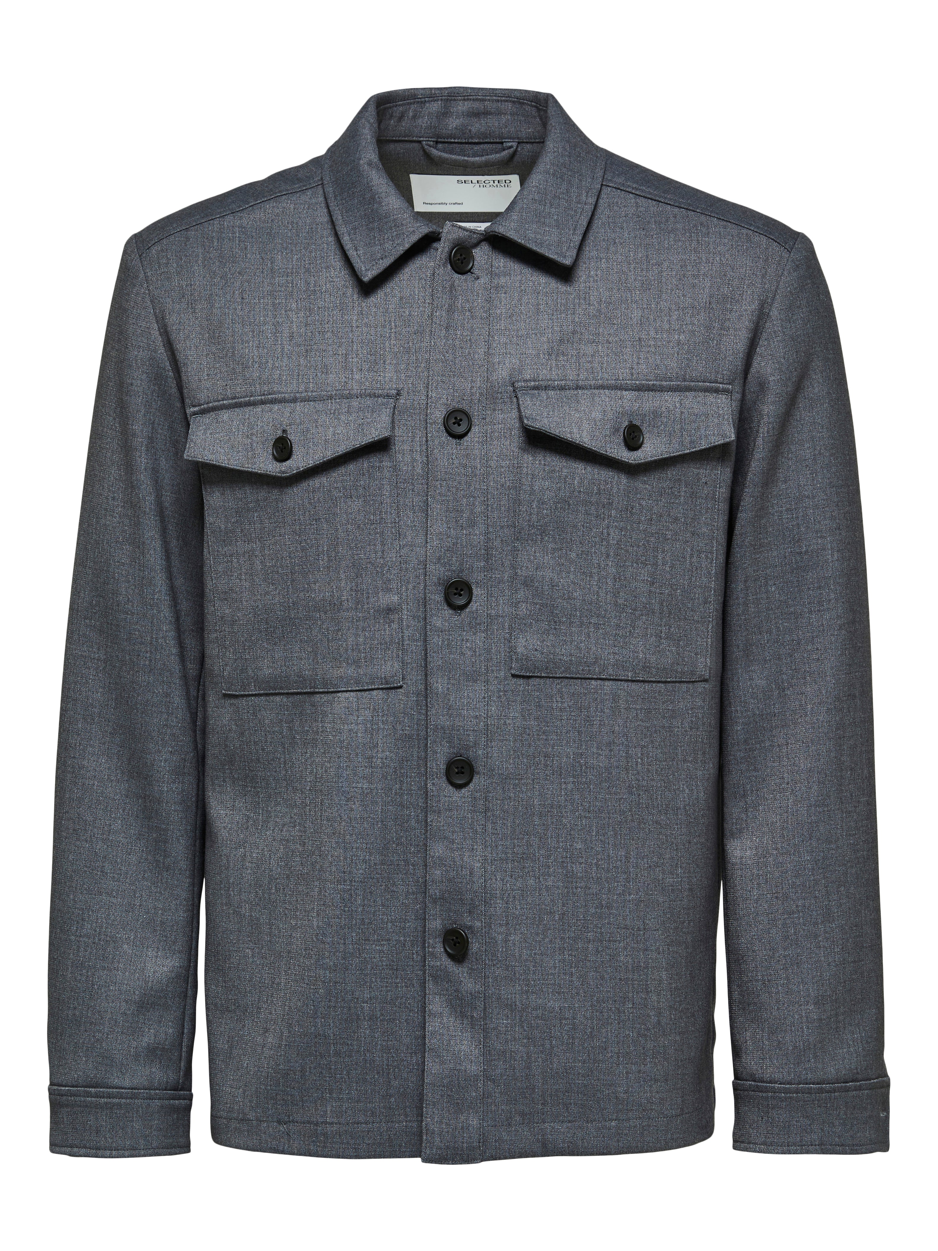 Wholesale,Selected Homme, Selected Homme Grey Relaxed Shacket, Grey, Extra Large-48-Tag54