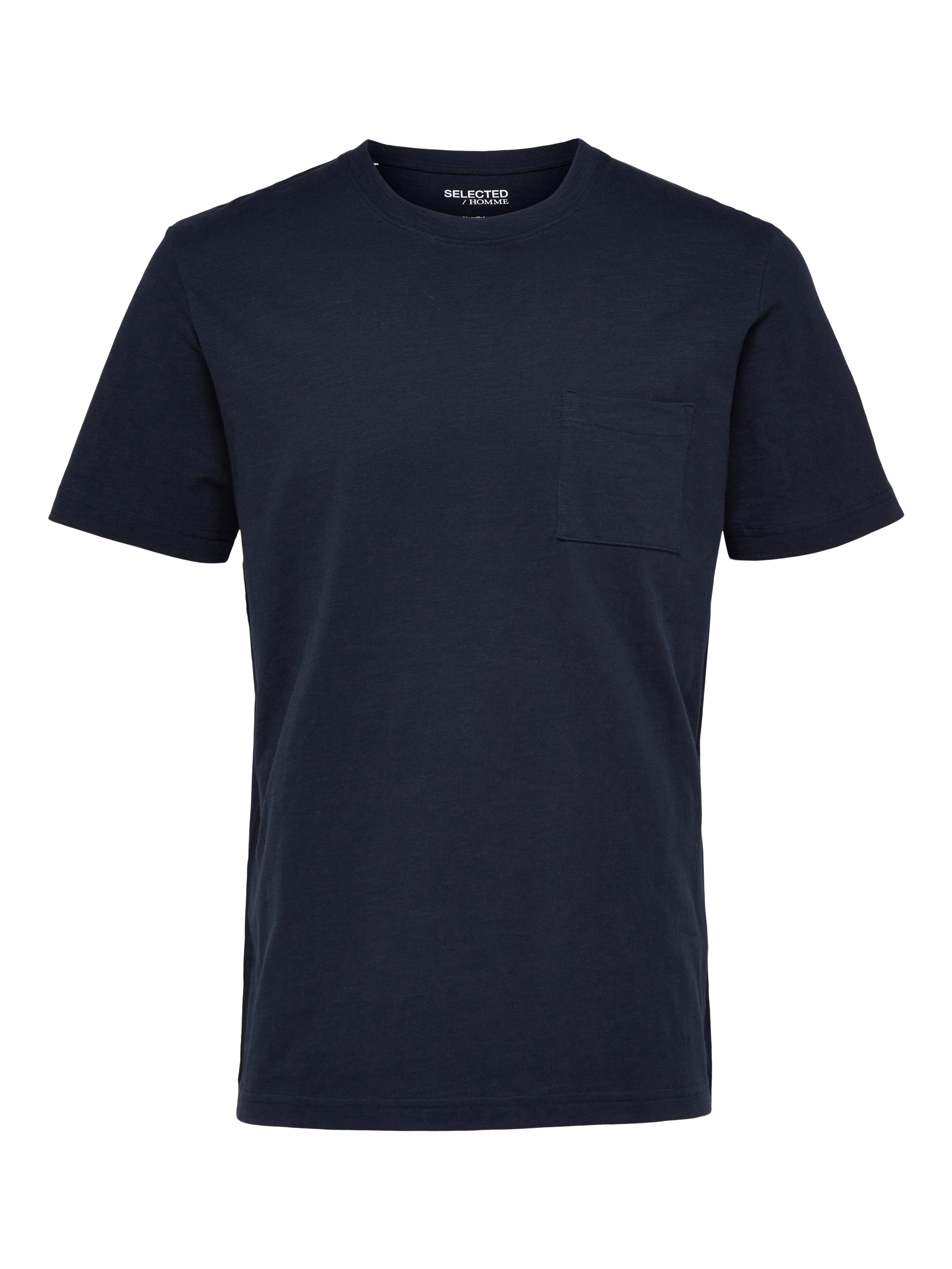 Wholesale,Selected Homme, Selected Homme Navy Heathered T-shirt With Chest Pocket, Blue, Medium-41-TagM