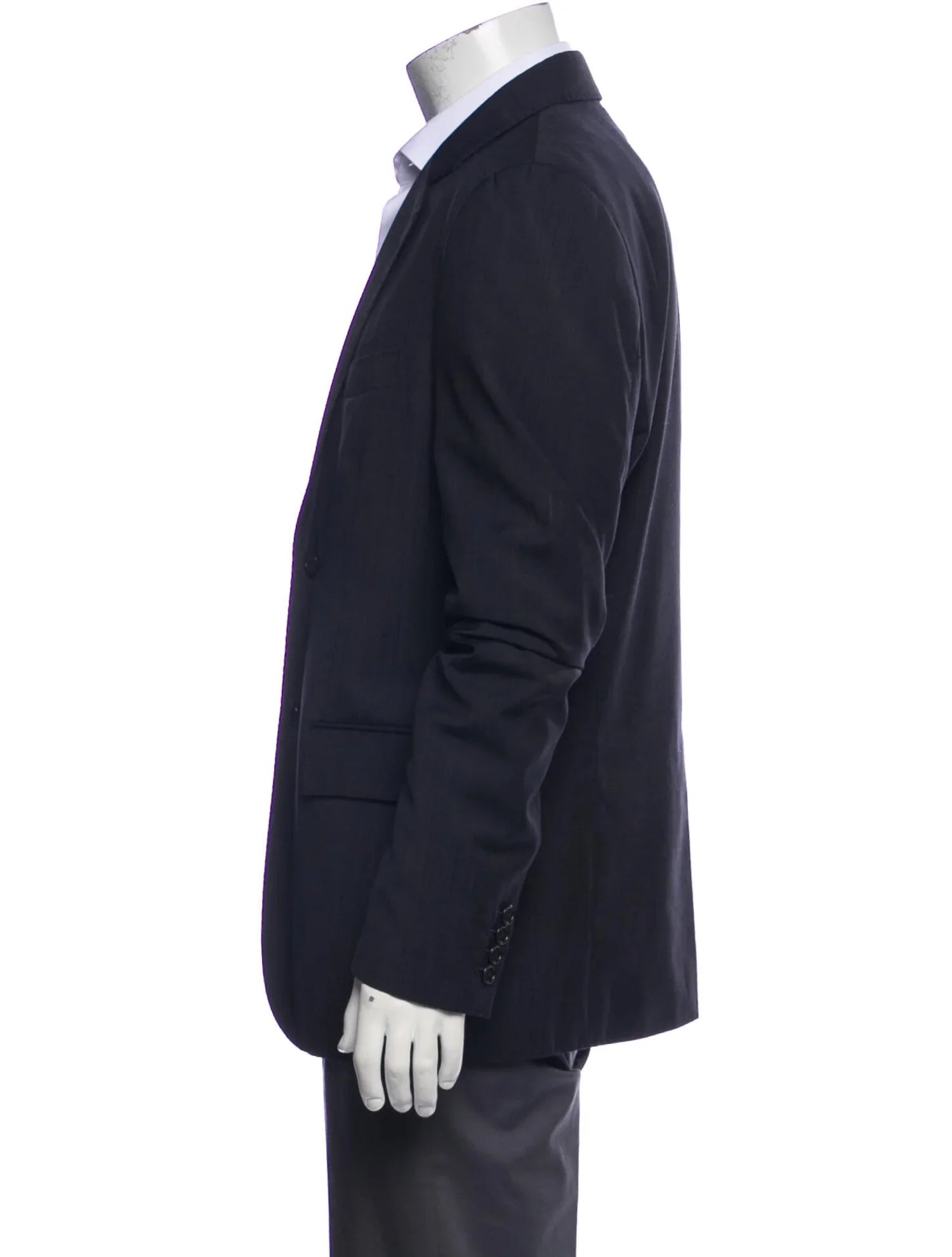 The RealReal,Shipley & Halmos, Shipley & Halmos Black Micro Stripe Blazer, Black, Extra Large-52-Tag42