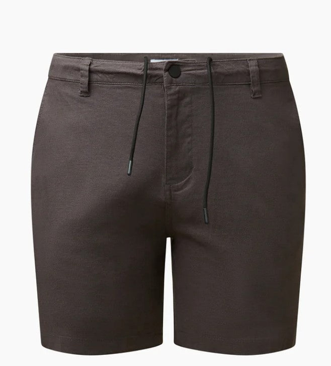 Onia Dark Grey Stretch Linen Traveler Short