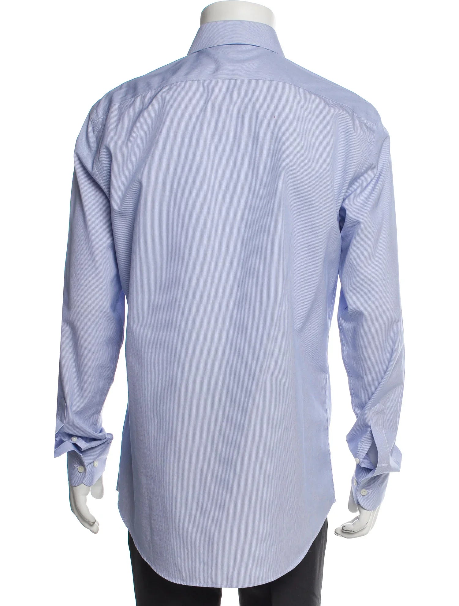 The RealReal,Suitsupply, Suitsupply Light Blue Striped Traveller Long Sleeve Button Up, Blue, Medium-44-TagM