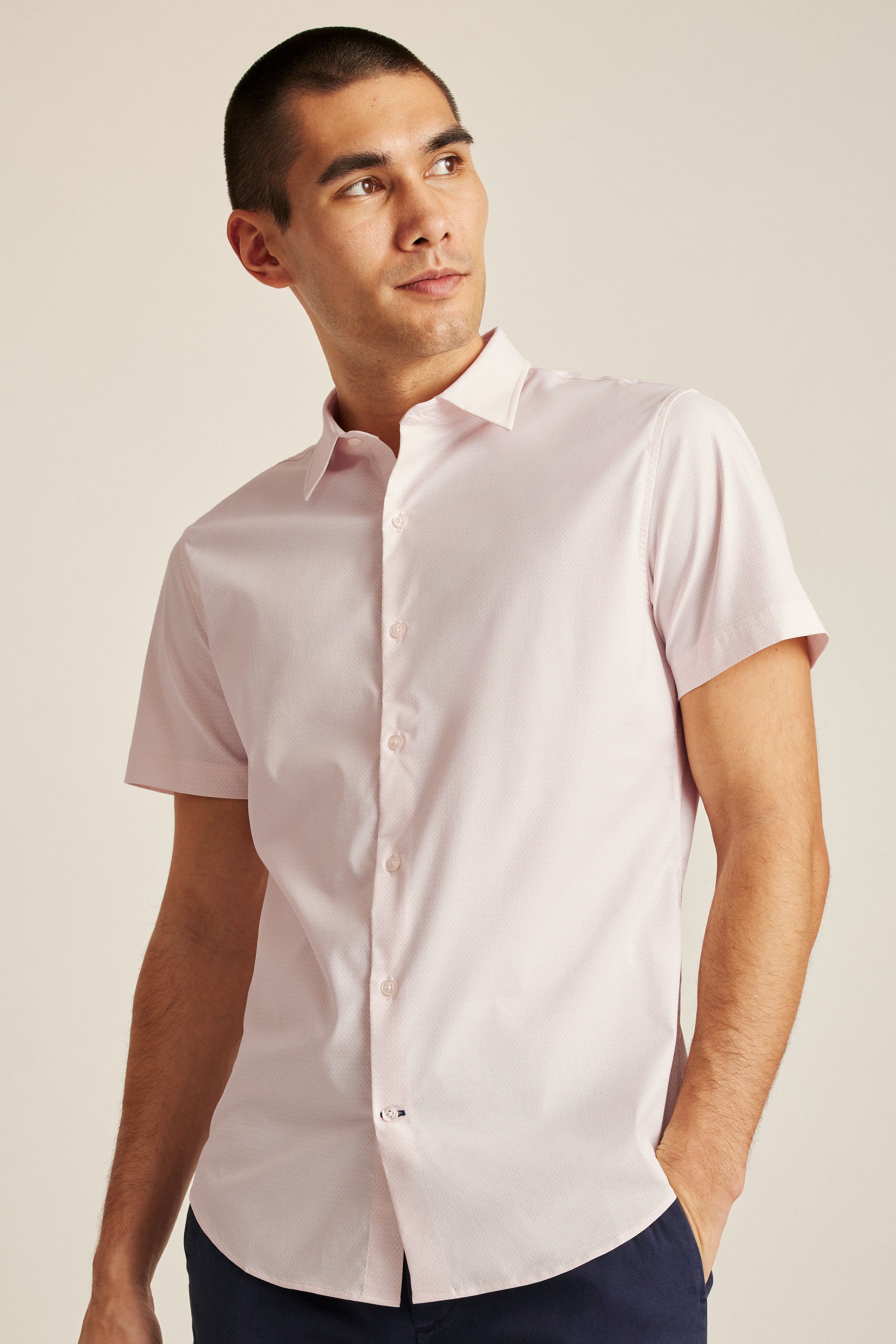 Wholesale,Bonobos, Bonobos Rose Astro Geo Print Short Sleeve Shirt, Pink, Large-45-TagL