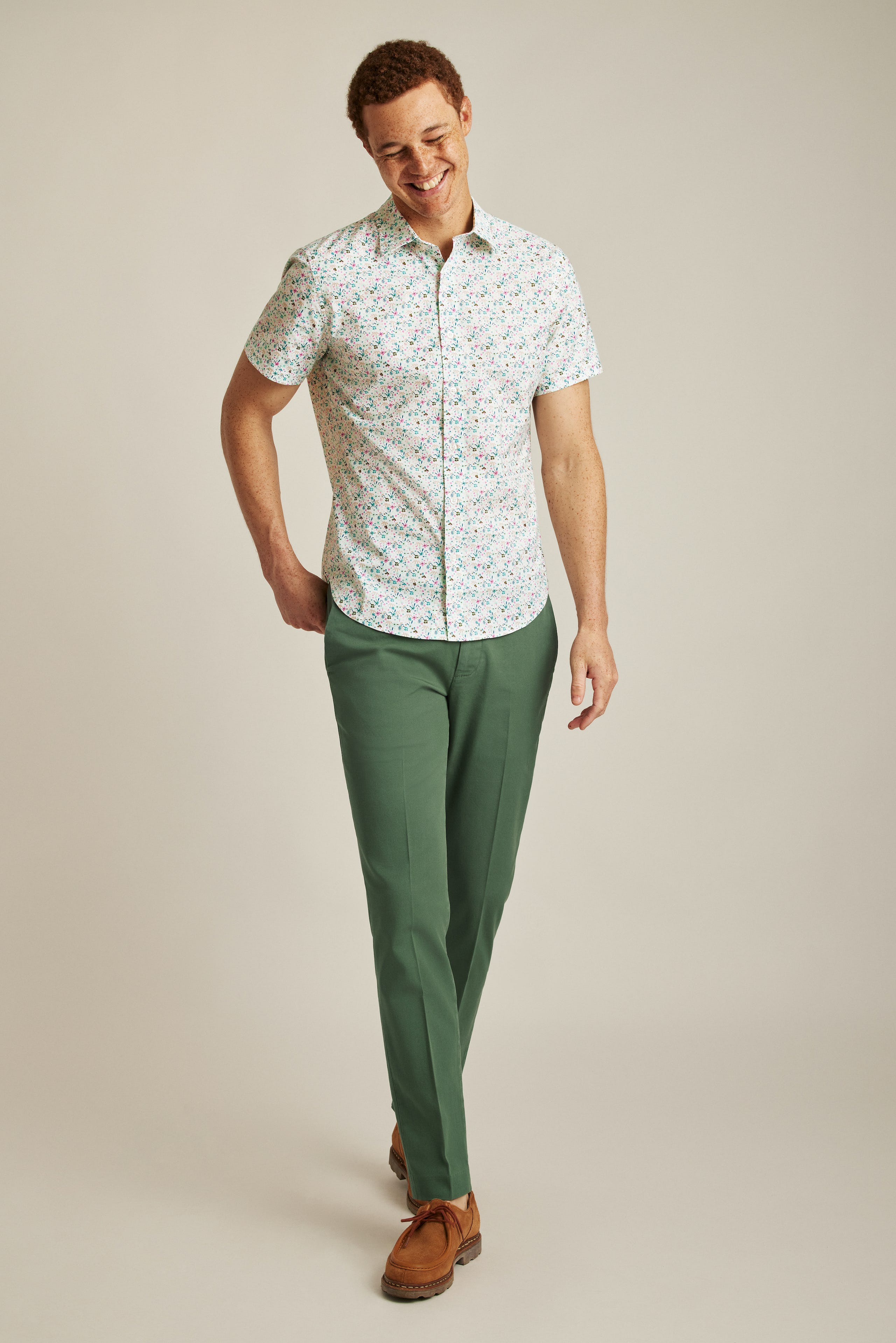 Wholesale,Bonobos, Bonobos Beach Glass Floral Fest Stretch Short Sleeve Shirt, White, Extra Large-48-TagXL
