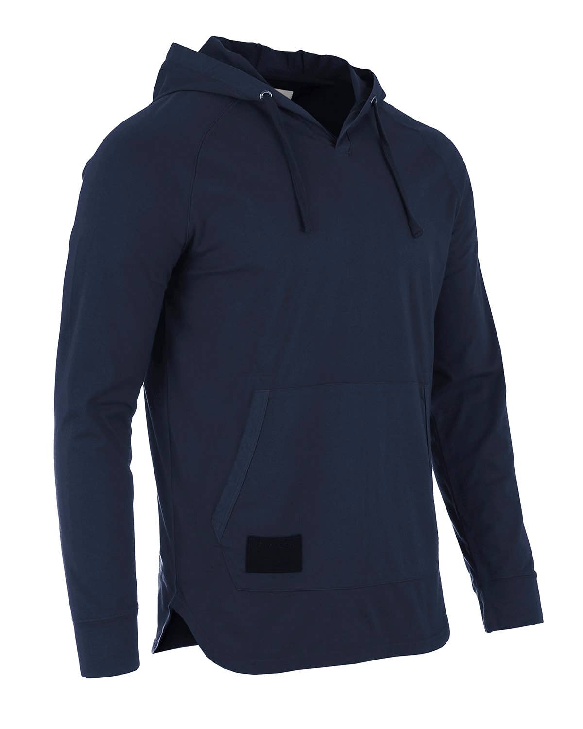 Faire,Zimego, Zimego Navy Long Sleeve Henley Hoodie, Blue, Large-44-TagL