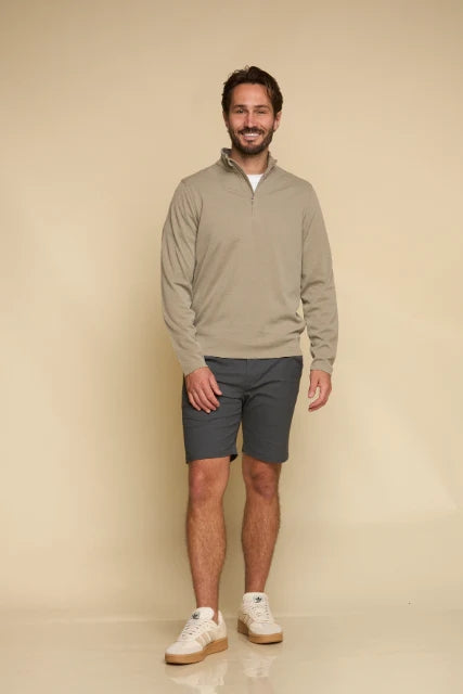 Wholesale,Fundamental Coast, Fundamental Coast Steel Grey Soft Qtr Zip, Grey, Extra Large-49-TagXL