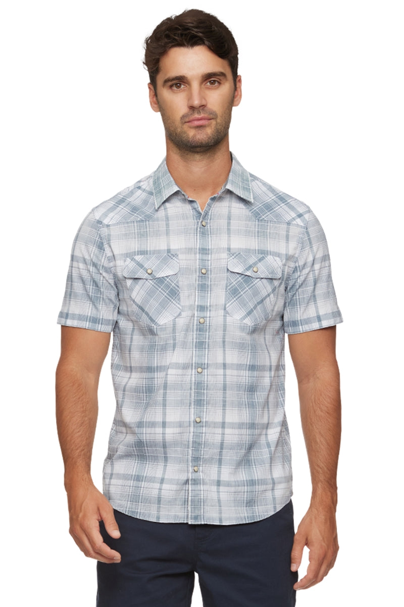 Wholesale,Flag & Anthem, Flag & Anthem Pale Blue/White Vintage Soft Stretch Shirt, Blue, Extra Large-50-TagXL