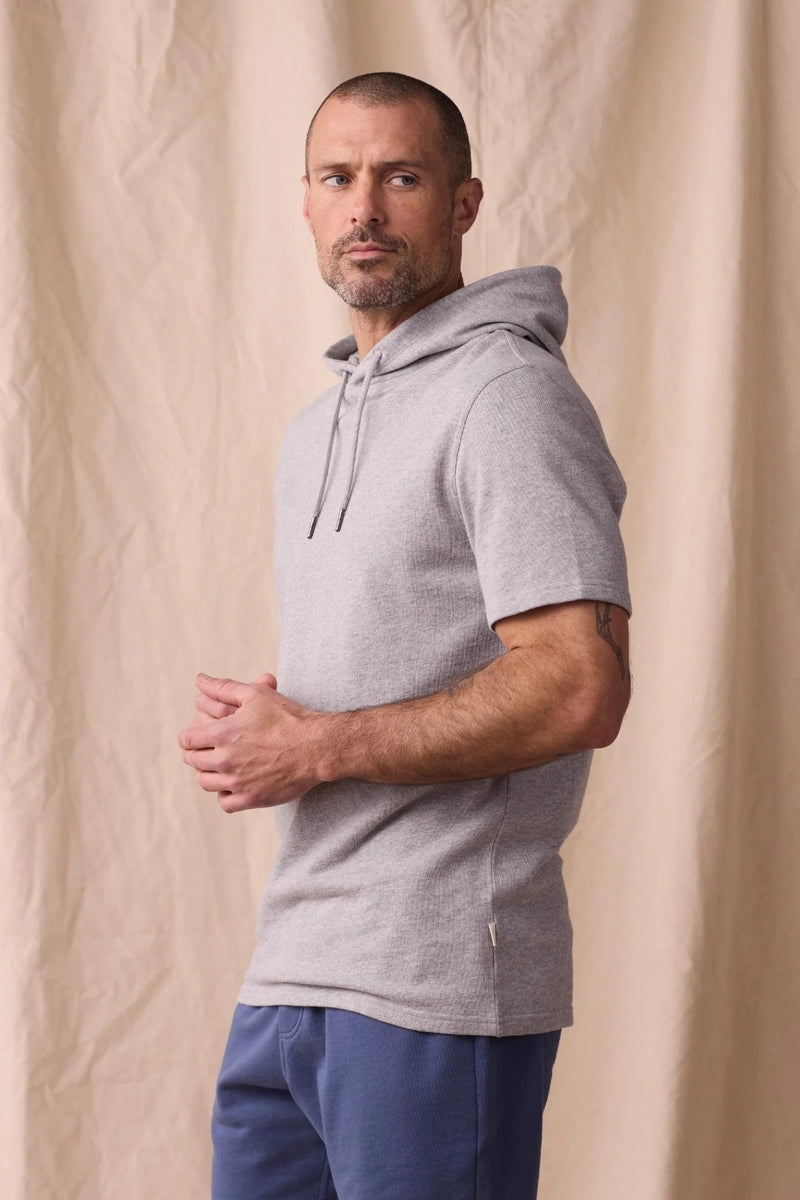 Wholesale,The Normal Brand, The Normal Brand Heather Grey Terry Athletic Hoodie, Grey, Large-44-TagL