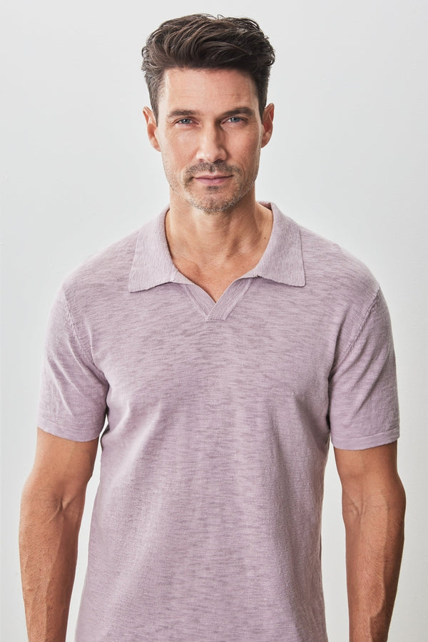 Robert Barakett Coral Luxurious Sweater Knit Polo