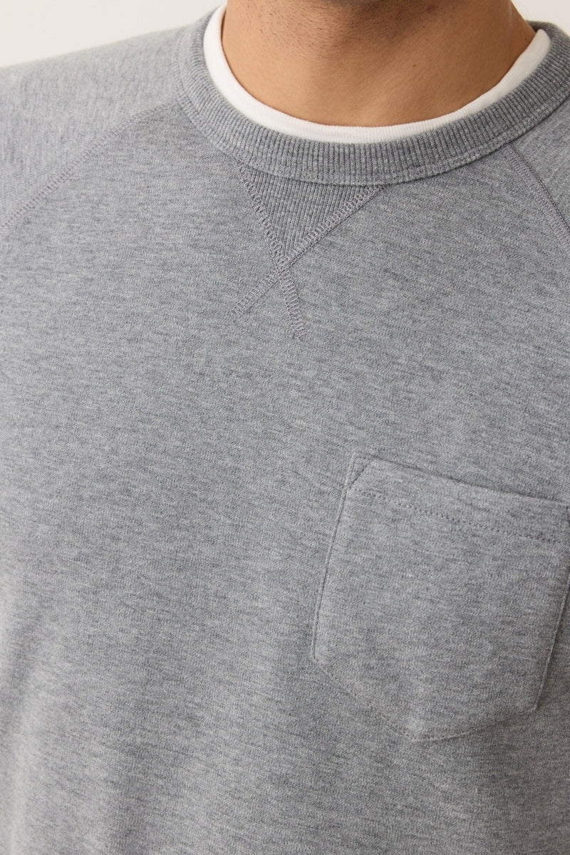Wholesale,Marine Layer, Marine Layer Heather Grey Stretch Raglan Sweatshirt, Grey, Extra Large-50-TagXL