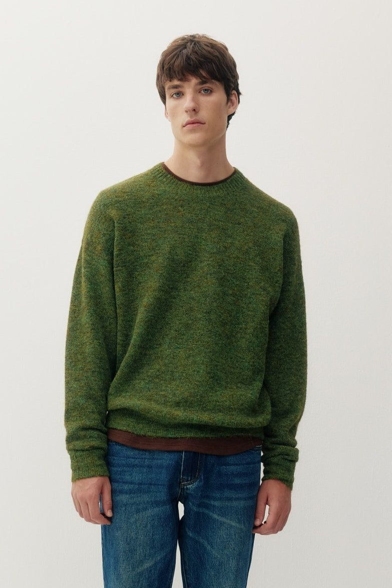 Wholesale,Kuwalla Tee, Kuwalla Tee Green Brushed Knit Crew Sweater, Green, Small-44-TagSMedium-46-TagMLarge-48-TagLExtra Large-50-TagXLExtra Extra Large-52-TagXXL