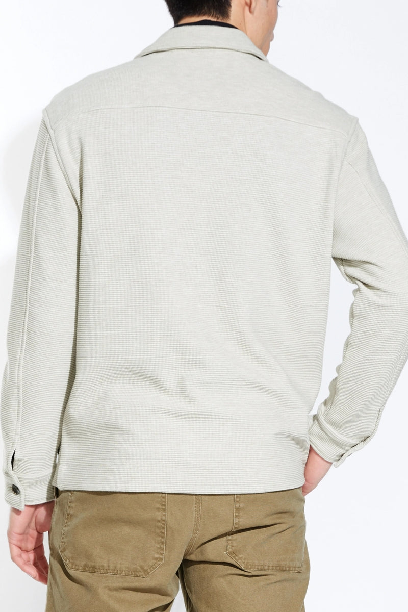 Wholesale,Civil Society, Civil Society heather Oatmeal Rib Textured Knit Overshirt, Tan, Medium-44-TagMLarge-46-TagLExtra Large-48-TagXL