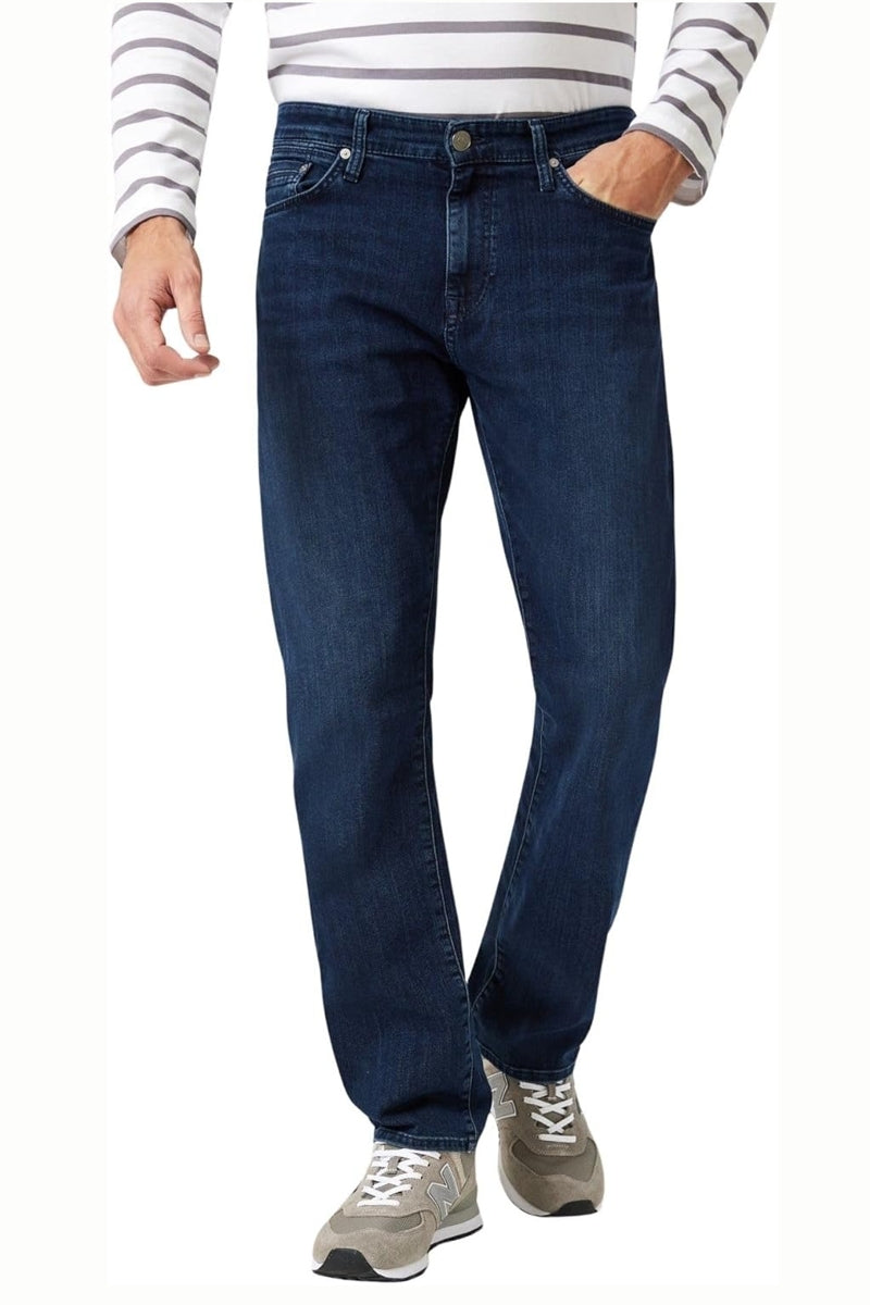Wholesale,Mavi, Mavi Medium Ink Brushed Supermove Zach Straight Leg Jeans, Blue, 33W-34L-Tag33