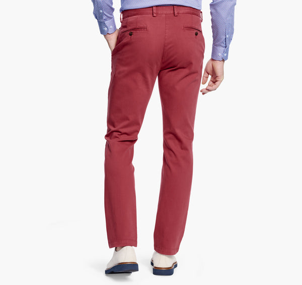 Johnston & Murphy Red Washed Straight Leg Chino