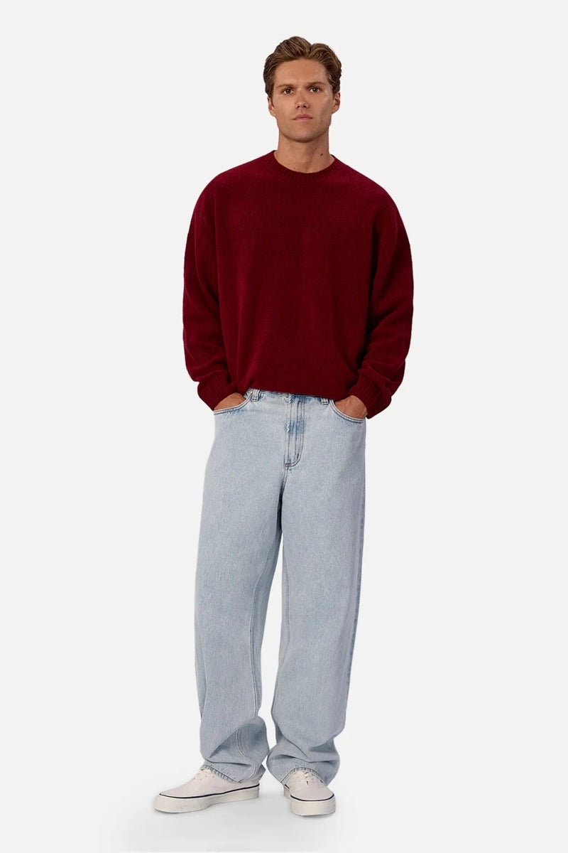Wholesale,INDUSTRIE AUSTRALIA, INDUSTRIE AUSTRALIA Burgundy Crewneck Sweater, Red, Large-50-TagL