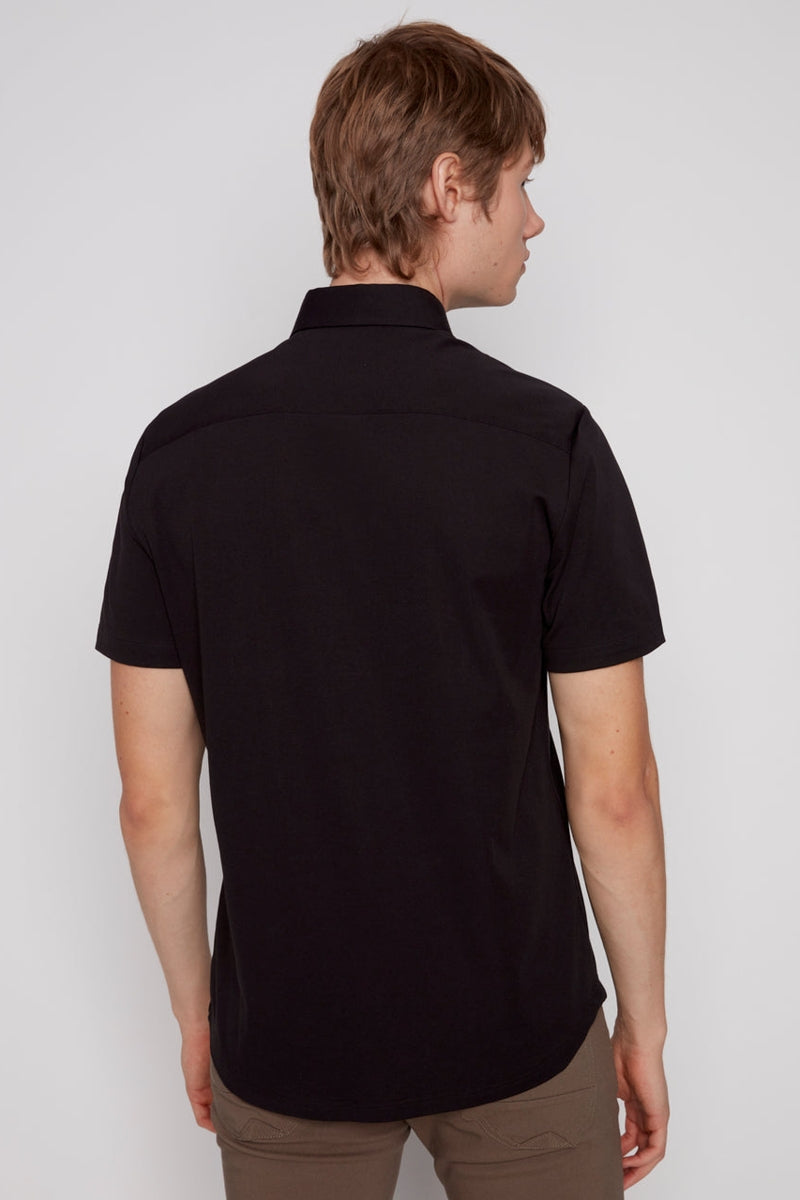 Wholesale,Projek Raw, Projek Raw Black Knit Short Sleeve Shirt, Black, Small-40-TagS